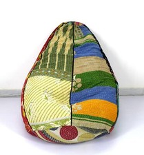 Silla Sacco Hecha a Mano Algodón Kantha Bolsa de Frijoles Bohemia Taburete Silla Arte Indio c