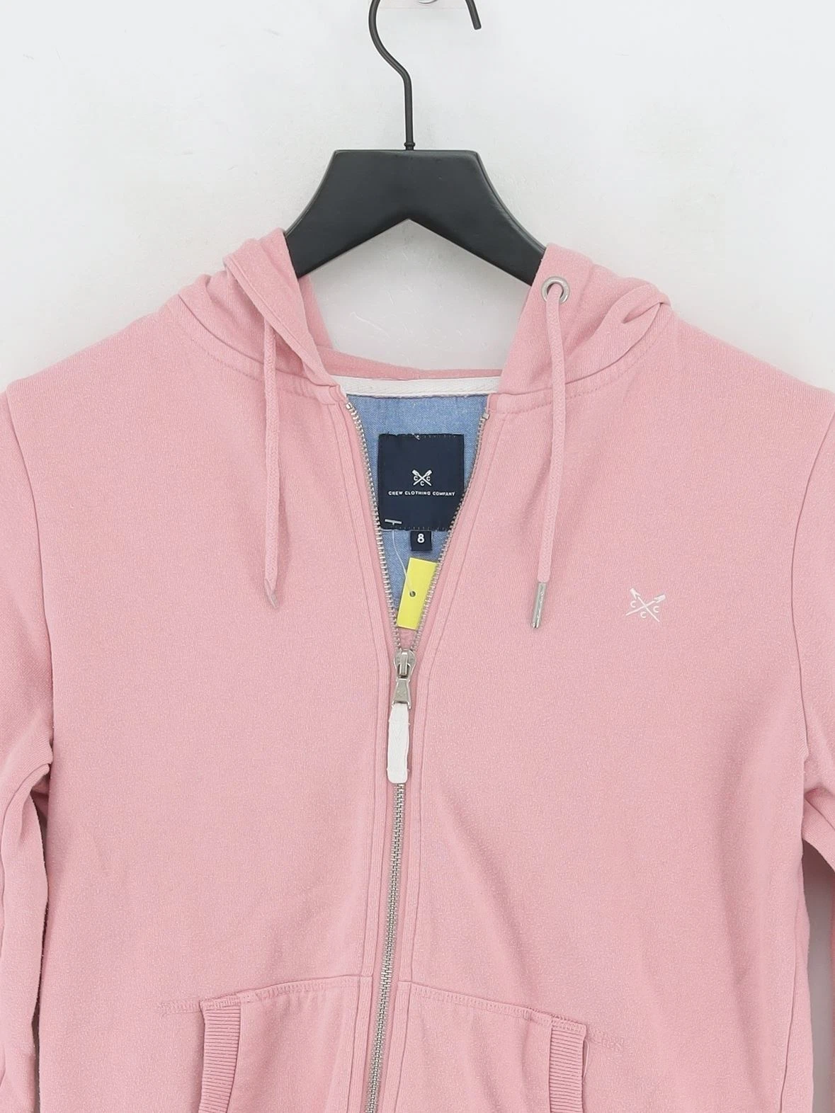 VETEMENTS Crew Clothing Felpa Donna con Cappuccio UK 8 Rosa Cotone con Pullover Poliestere