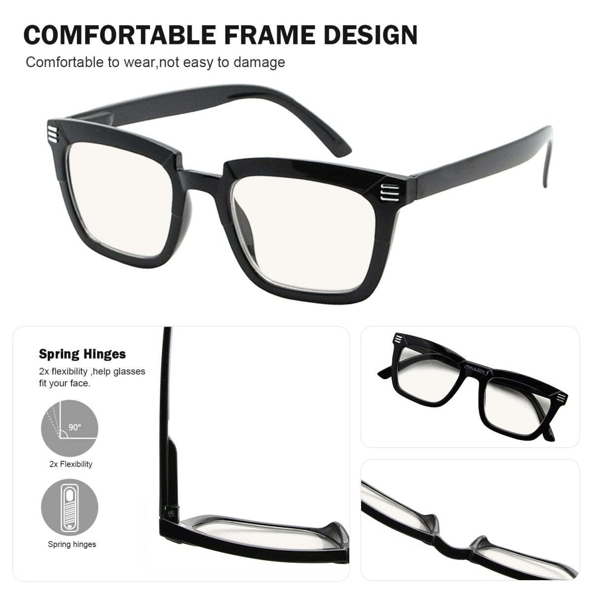4 Pack Rectangle Progressive Multifocal Readers - image 3