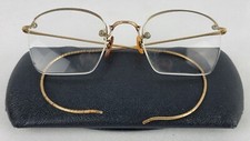 ANTIQUE VINTAGE ART CRAFT GLASSES 1/10 12K GOLD FILLED FRAME w/ CASE UNISEX VGC