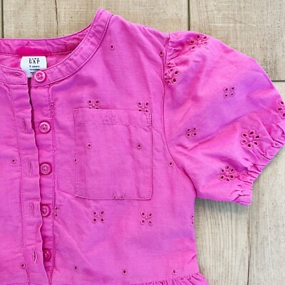 gap pink eyelet dress Gap Kids Eyelet Tiered Dress Indie Pink