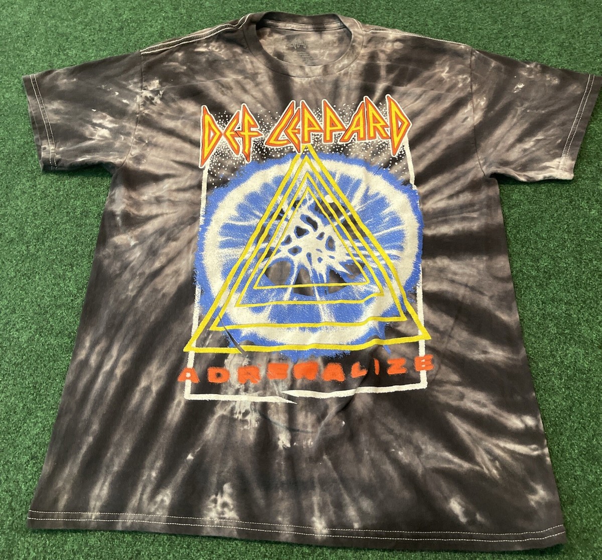 Retro Def Leppard Adrenalize Cotton Tie Dye T-Shirt US Men's Size