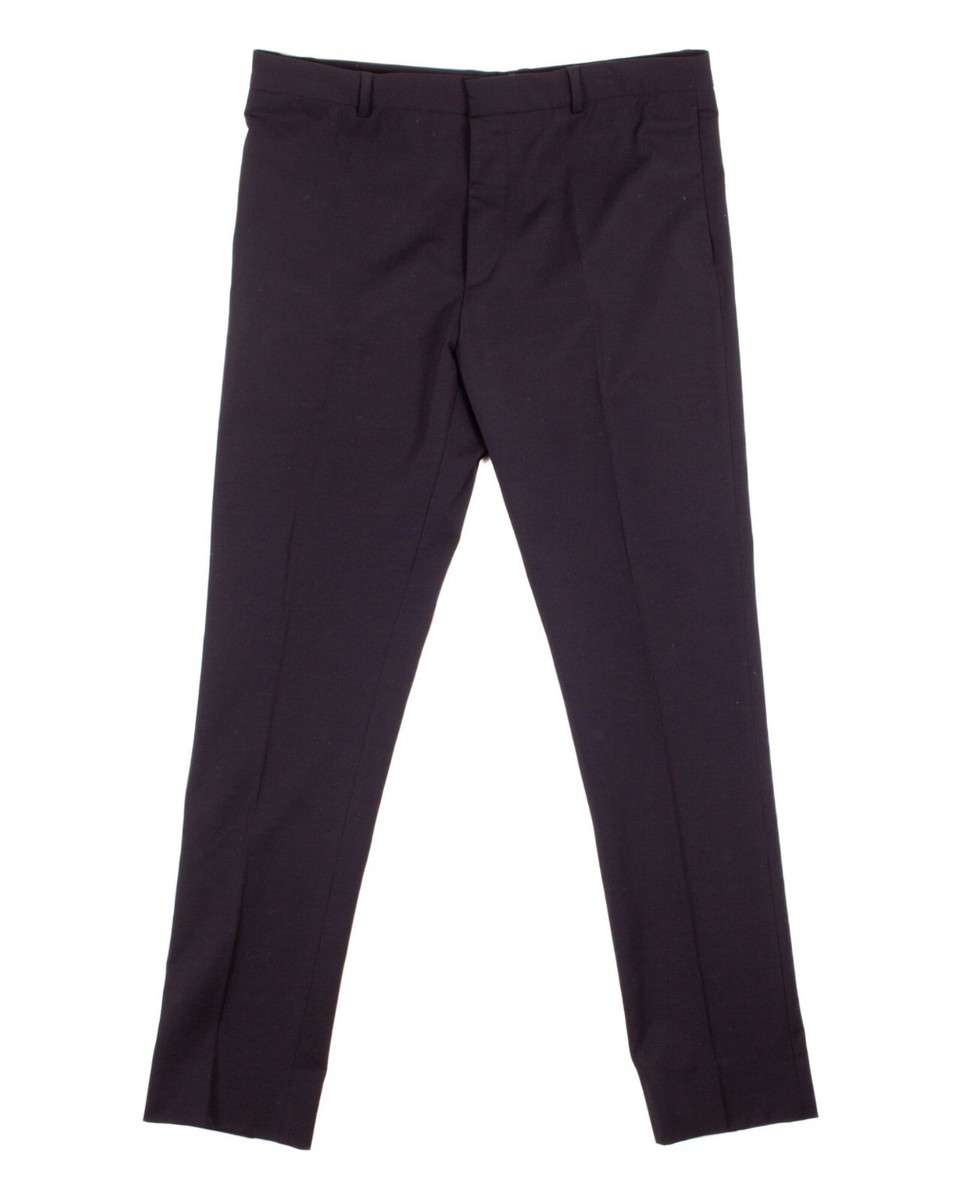 Jil Sander Black Cotton Blend Slim Straight Cut Pants Size 50 | eBay