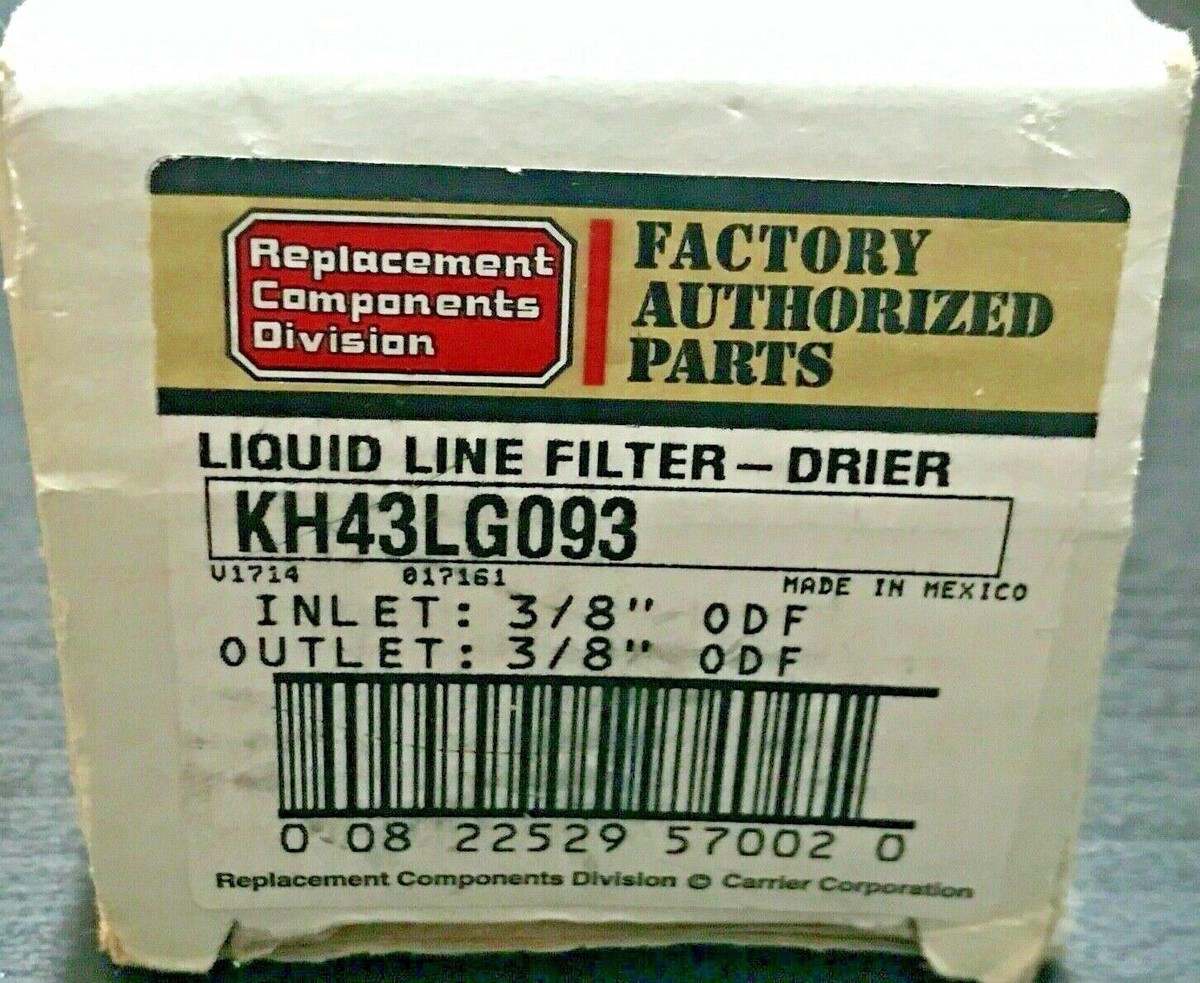 Emerson KH43LG093 Liquid Line Filter -Driers, Inlet/Outlet 3/8  
