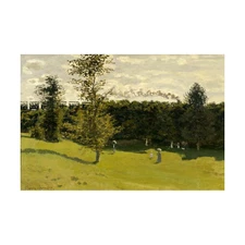 Claude Monet - Train in the Countryside Hand-painted Oil Painting Wall Art