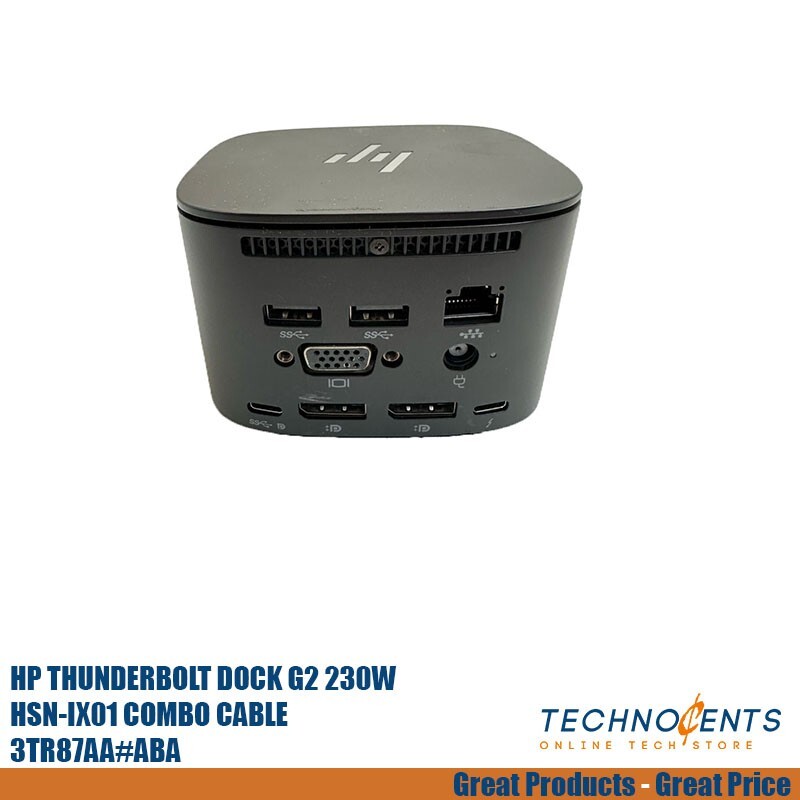 HP Thunderbolt Dock 230W G2 w Combo Cable Docking station VGA DP 2 x DP