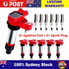 6X Ignition Coil Pack For Holden Commodore VE SV6 SEDAN 2007-2012 +Spark Plug