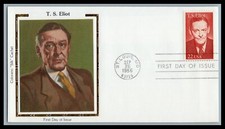 US FDC # 2239 22c T.S.Eliot Colorano   1986, 9F709
