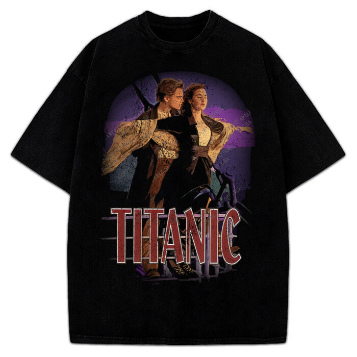 Titanic T-Shirt Leonardo Dicaprio Kate Winslet 90's Vintage Movie
