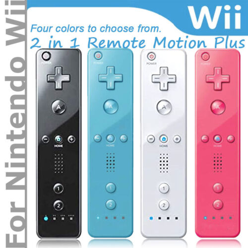 Für ORIGINAL Nintendo Wii / Wii U 2 in 1 Remote Motion Plus & Nunchuk Controller - Afbeelding 1 van 43