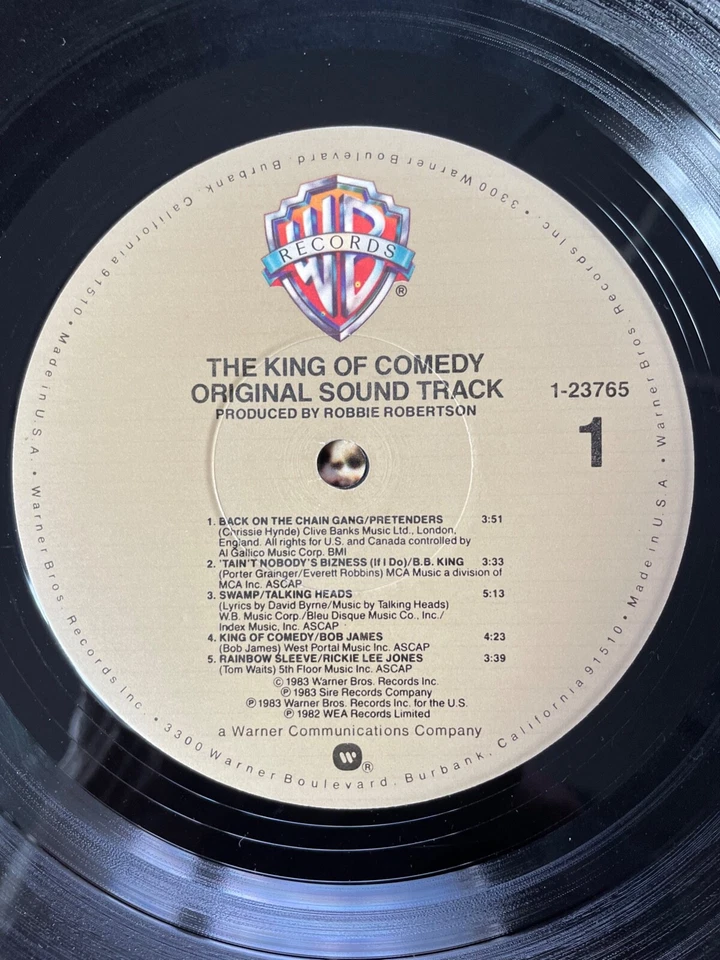 The King of Comedy (1983) - New Original Soundtrack LP Record! WB 1-23765 - Image 2 of 4