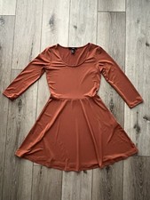 Forever 21 Women Rusty Brown Casual Dress Size Small