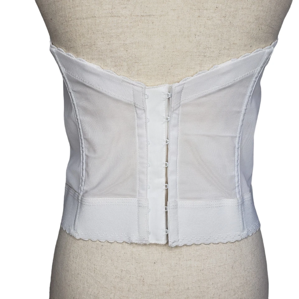 Sujetador Goddess Longline 38C Sin Tirantes Deshuesado Bustier Blanco Con Aros Novia Foto 3 de 4