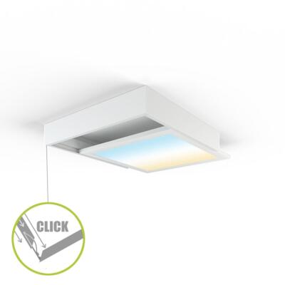 Aufbaurahmen Click für LED Panel 30x30cm weiß Aufputz Montagerahmen