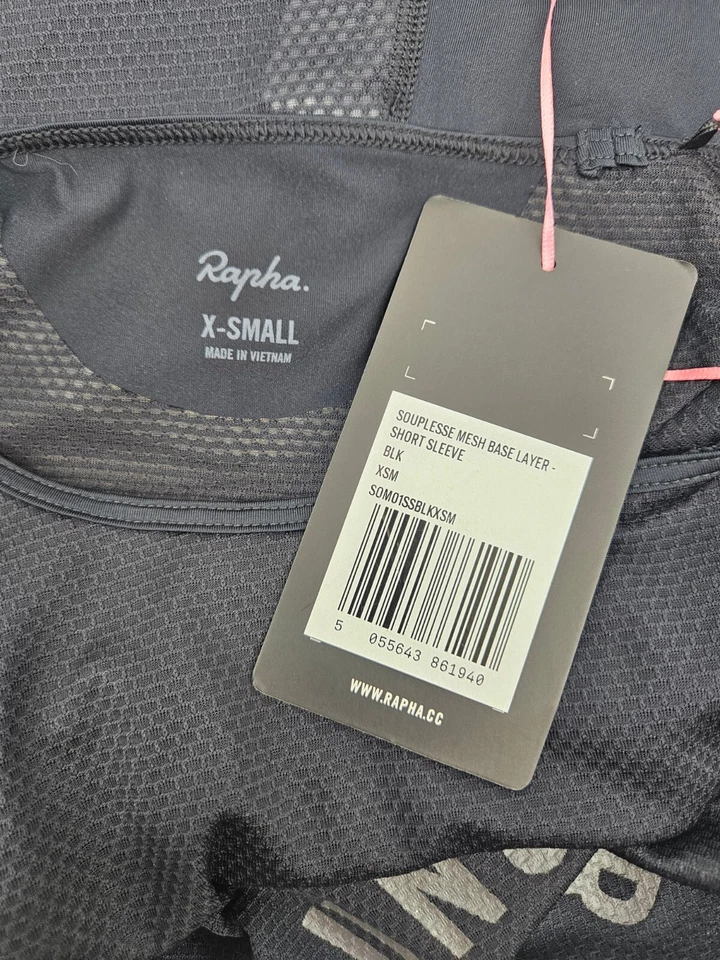 Nuevo Rapha Souplesse Capa Base de Malla Para Mujer XS Manga Corta Negro Puncheur Foto 3 de 4