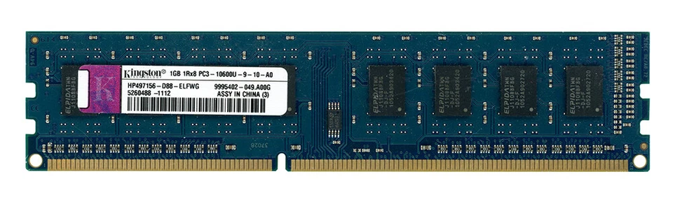 Kingston 4x 1GB DDR3 1333MHz HP497156-D88-ELFWG RAM Kit - Image 3 of 3