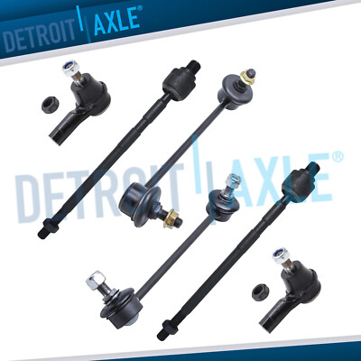 Kia Rio Tire Rods Front Inner and Outer Tie Rods Sway Bar Links for 2003 2004 2005 Kia ...