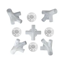 9pcs White Tent Spare Parts 3x3m GazeboGazebo Awning Tent Feet Corner Center ...