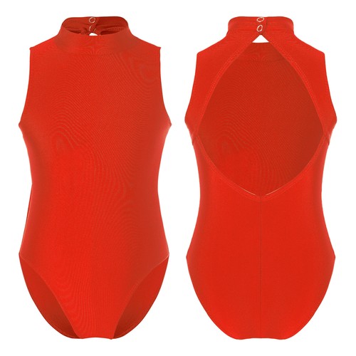Girls Sleeveless Backless Ballet Dance Leotard Mock Neck Gymnastics Bodysuit - 第 17/54 張圖片