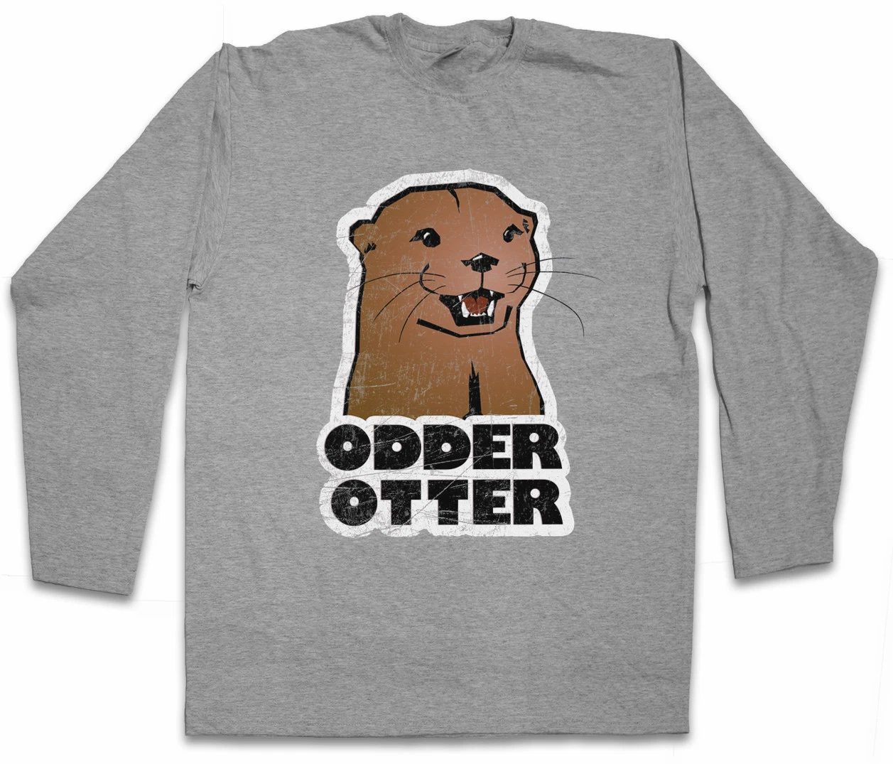 ODDER OTTER LONG SLEEVE T-SHIRT Animal Protection Wildlife Fishing Fisher