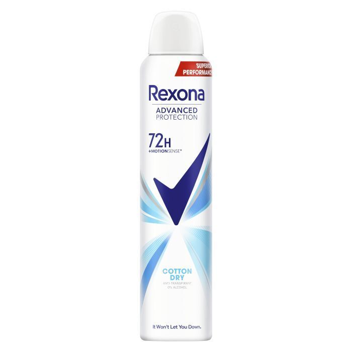 Rexona Women Cotton Dry Antitranspirant Antiperspirant Spray Deodorant  200ml (Pack of 6)