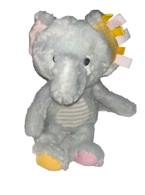 Make Believe Ideas Elephant Rattle Crinkle Plush Stuffed Baby Sensory Toy 12''