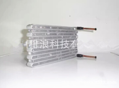 WT12024020S Miniature Water-cooled Radiator Copper Tube Fin Condenser Evaporator