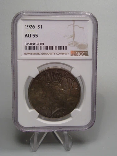 Choice AU 1926 Silver PEACE Dollars NGC AU 55