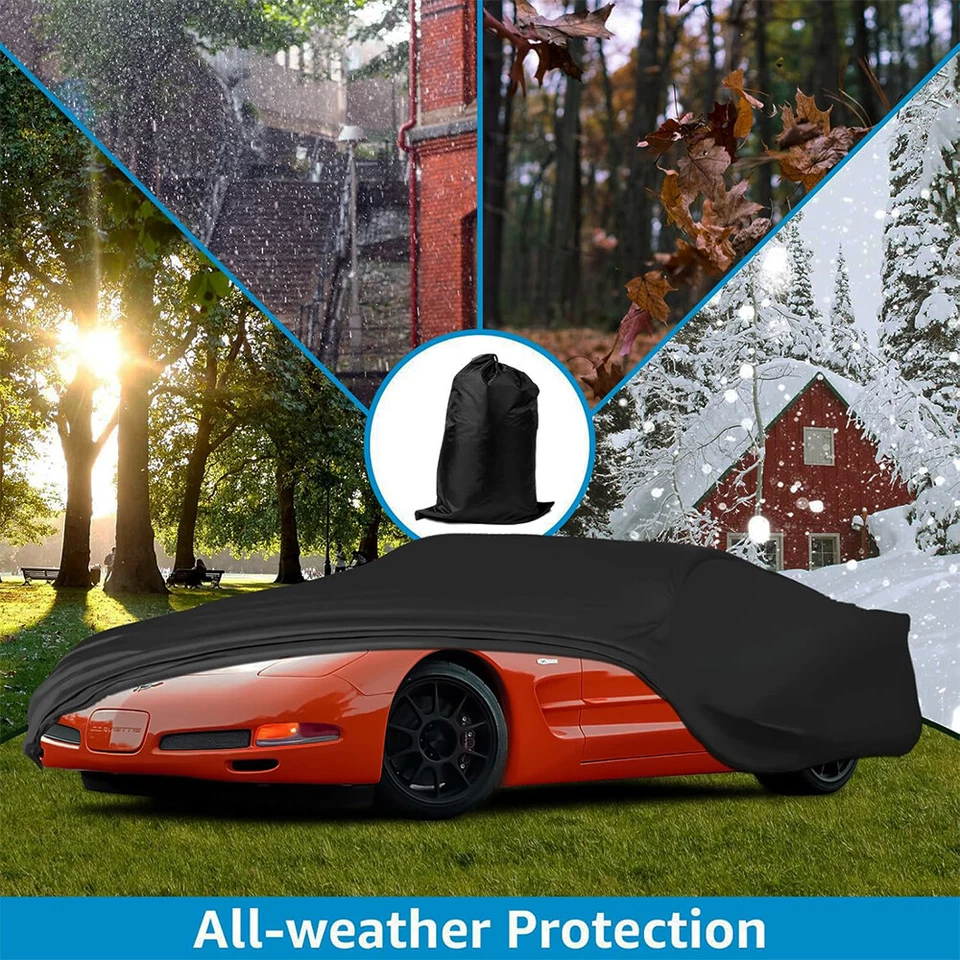 Car Cover Waterproof Outdoor Rain Protection Custom For Maserati 430i 1989 1990 - Image 4 of 4