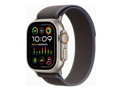 Apple Watch Ultra 2 GPS + Cellular, 49mm Titanium Case with Blue/Black Trail Loo