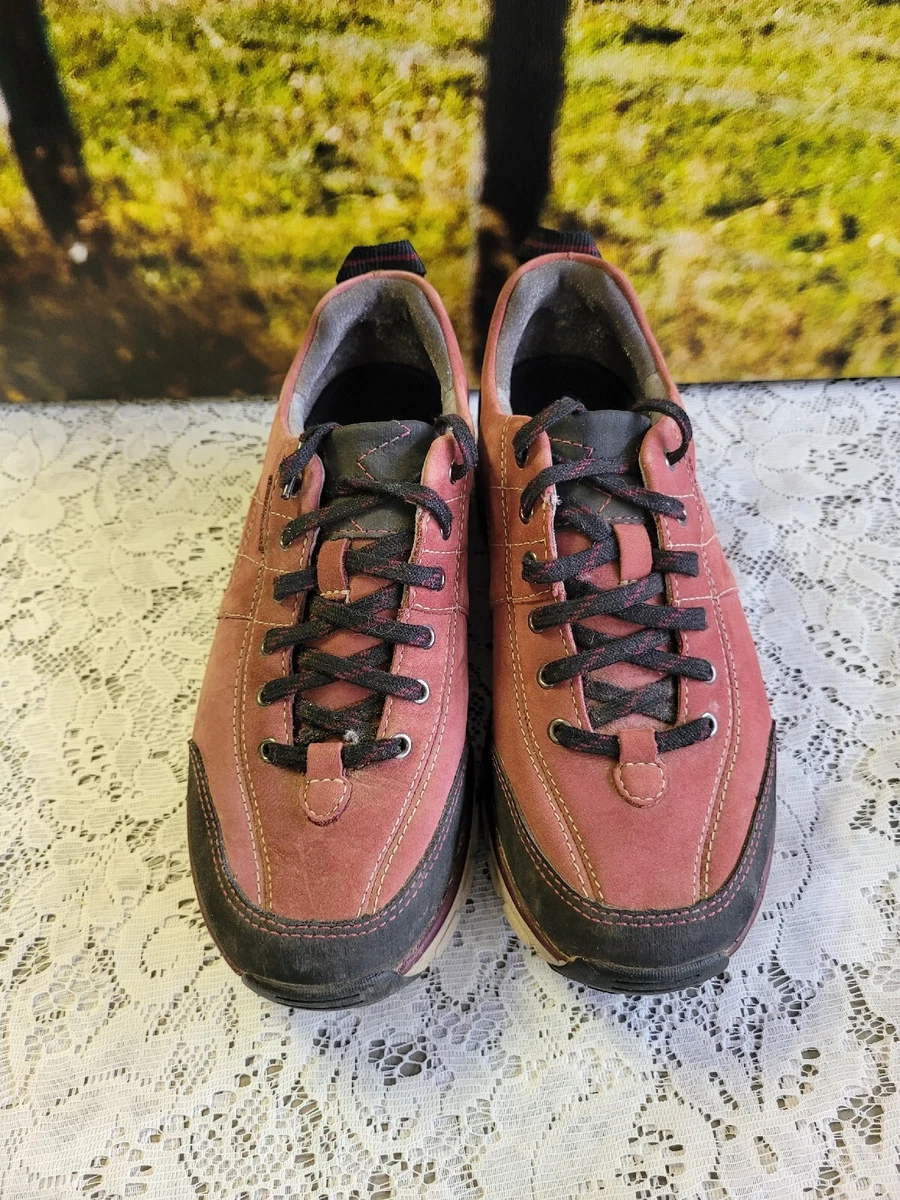 Clarks Outdoor Wave Walk Red Suede Leather Lace Up Walking Shoes Mens Size 7.5