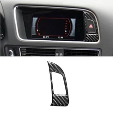 For Audi Q5 2009-2017 Carbon Fiber Interior Hazard Light Button Cover Trim