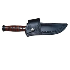 Custom Leather Knife Sheath Fits Ka bar Marine Fighter Knife Holder, Sheath Only