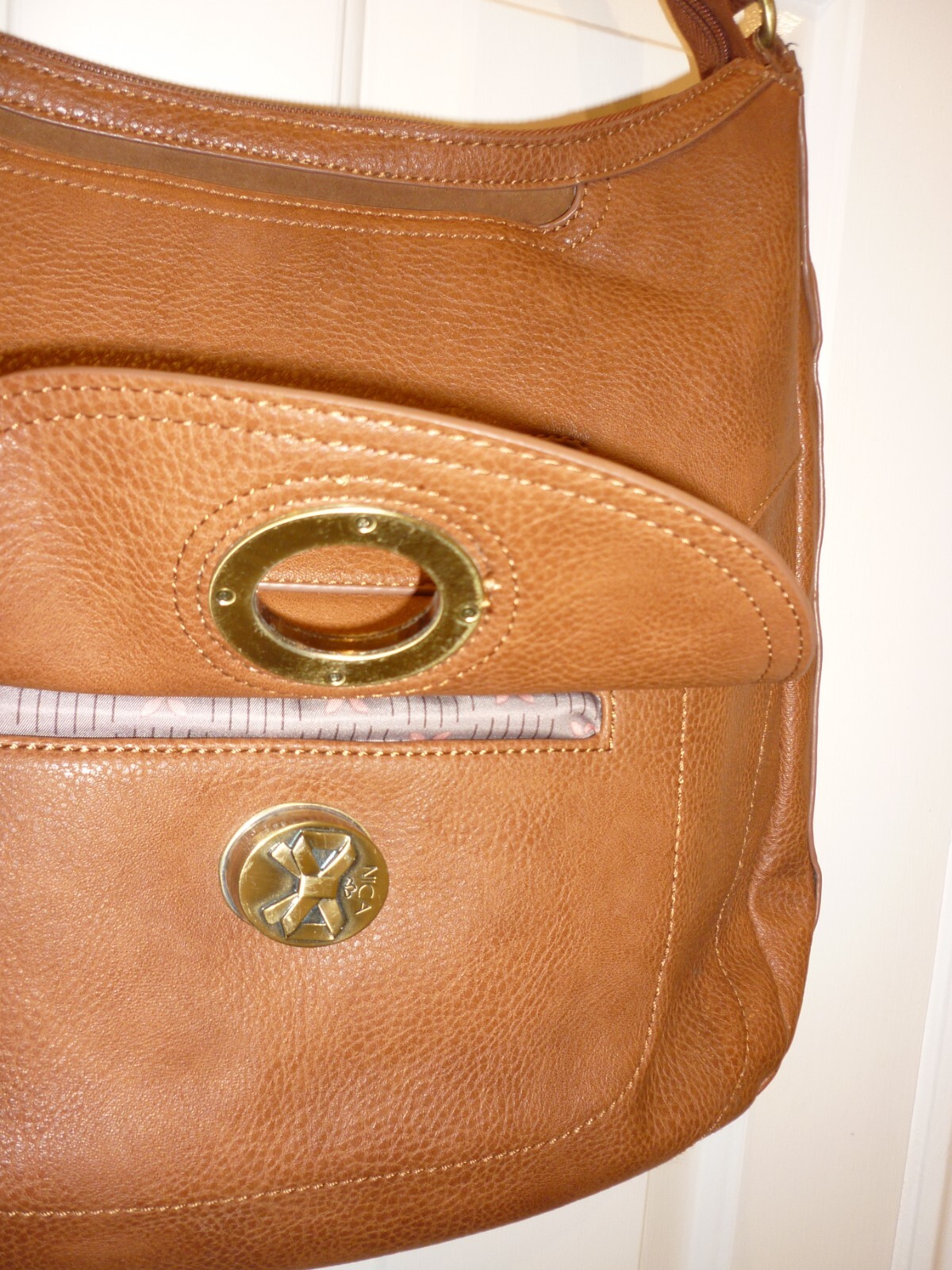 NEW Ladies NICA shoulder bag tan handbag with fully adjustable strap L