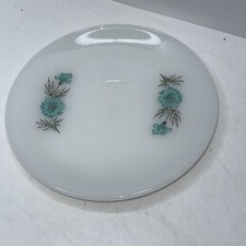 Vintage FIRE KING MILK GLASS Bonnie Blue Carnation Saucer ONLY