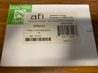 American FiberTek / AFI MRM-61 Video and Data (Sensornet) Transceiver Unit (RX)