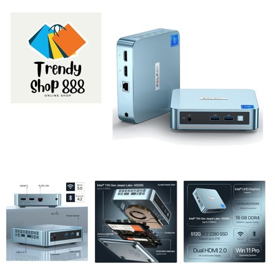 Mini PC, Intel 11th Gen N5095up to 2.9GHz 16GB , 512GB SSD, Small Desktop PC ...