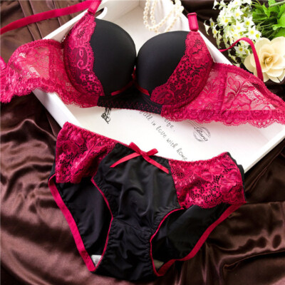 Lace Women Bra And Panties Underwear Push Up Bra Set 32-42ABC Lingerie Bralette