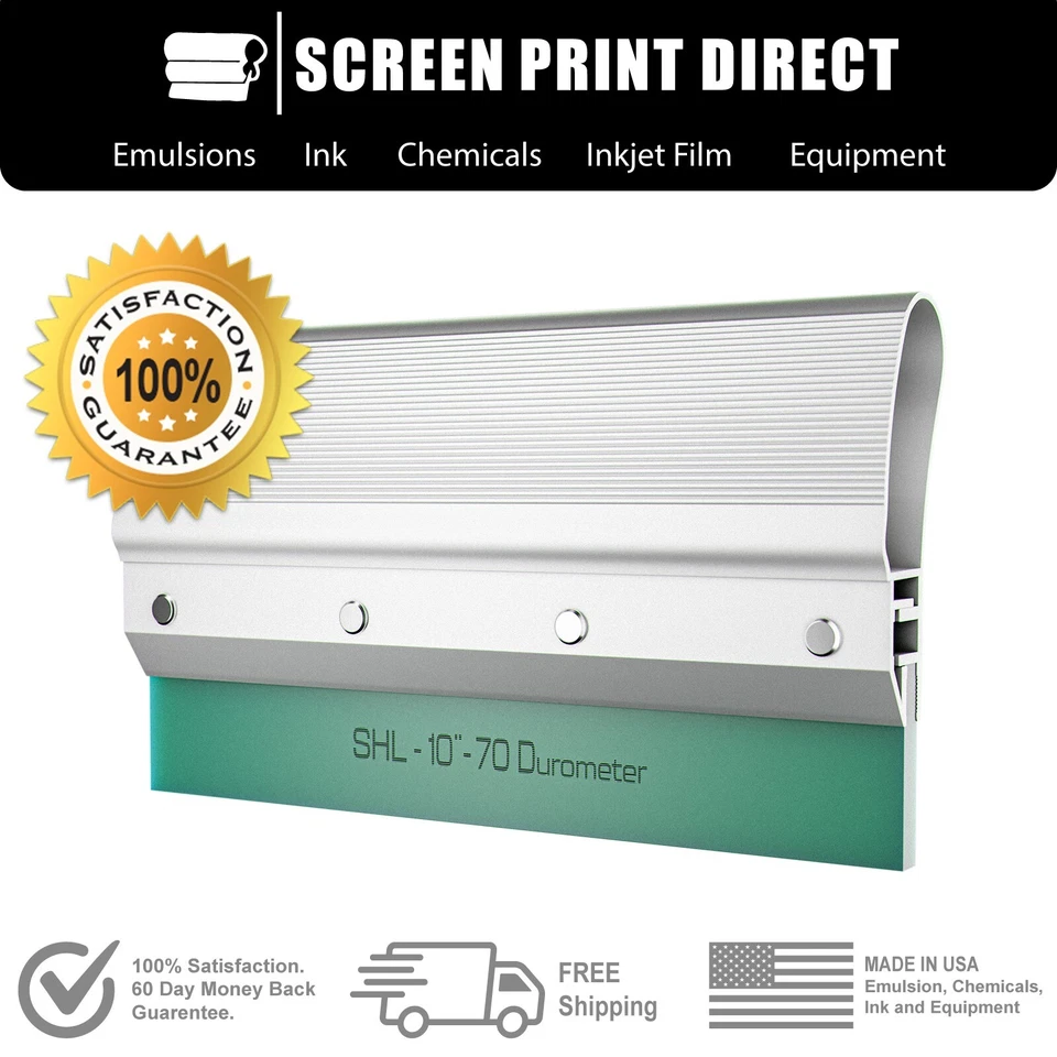ECOTEX® SCREEN PRINT DIRECT Aluminum Screen Printing Squeegee for Screen Printing - 70 Durometer - 10"