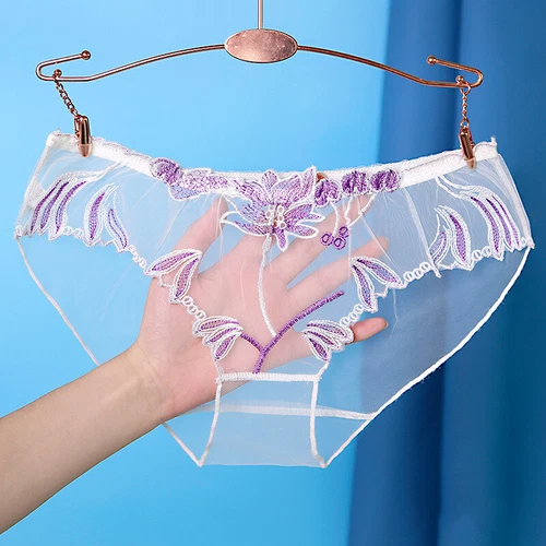 Womens Sexy Underwear See Through Lingerie Mesh Briefs Lace Panties Knickers🎀 - Picture 21 of 30