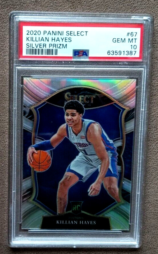 2020-21 Panini Select Killian Hayes RC Silver Prizm Rookie #67 ~ PSA 10 Gem Mint