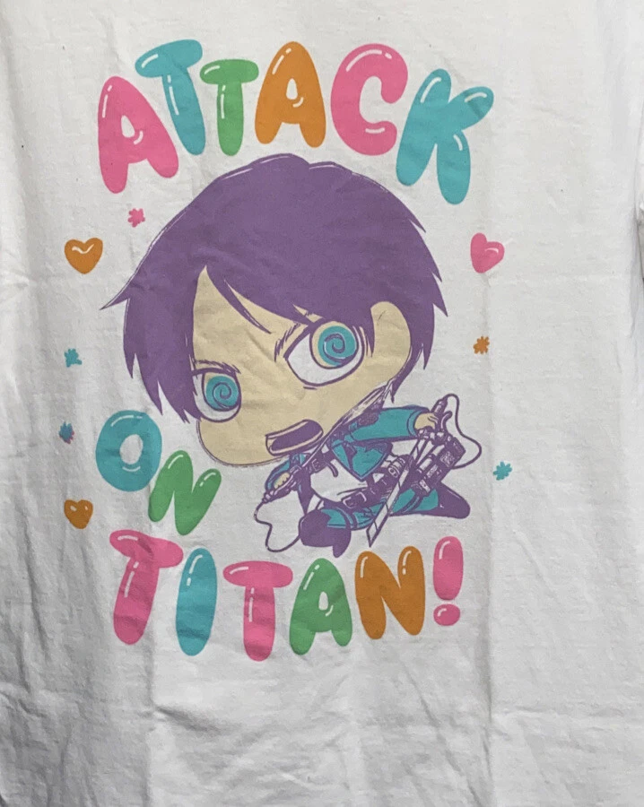 Атака на Titan сезон 3 Sz маленький графический футболка 100% хлопок графический EUC - Изображение 2 из 4