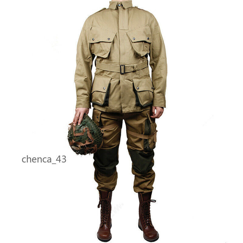 USMC Army M42 Paratrooper Uniform Set Normandy Landing Cosplay