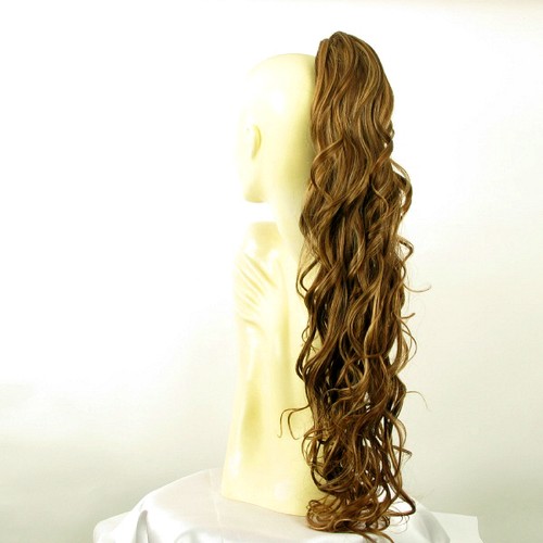 Hairpiece ponytail wavy brown wick gold 65 cm ref 10 6bt27b peruk - Imagen 2 de 7
