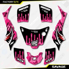 Pink Savage Racing Graphics Kit fits Suzuki LT50 All Years ATV Decal LT 50 a
