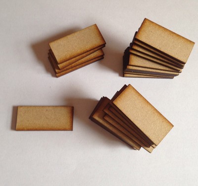 Holz 10x Rechteck Basen 3mm Laser Cut Mdf 75mm X 50mm Wargames Bolt Action