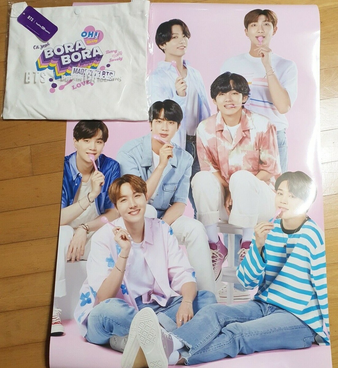 BTS グッズ ポスター BTS 2020 Official Baskin robbins BTS soulder eco bag bromide