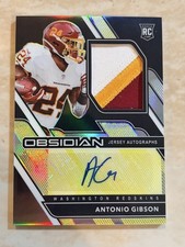 2020 Obsidian Antonio Gibson Yellow RC Auto 3 Color /25 SSP PATRIOTS