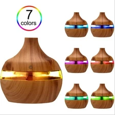 Ultrasonic Wood Aroma Humidifier Essential Oil Diffuser Cool Mist 300ml