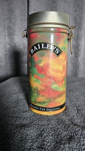 Baileys Irish Cream Liquor Tin Canister 1993 Edition Hinged Lid Made in Ireland